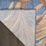 nourison aloha alh43 blue rose rug