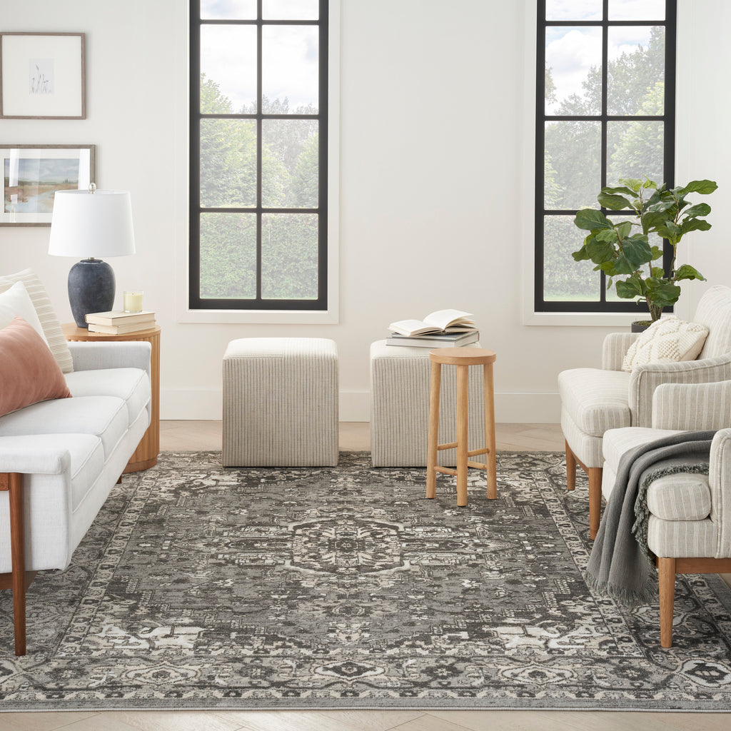 nourison quarry qua05 grey rug