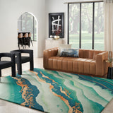nourison prismatic prs30 emerald rug