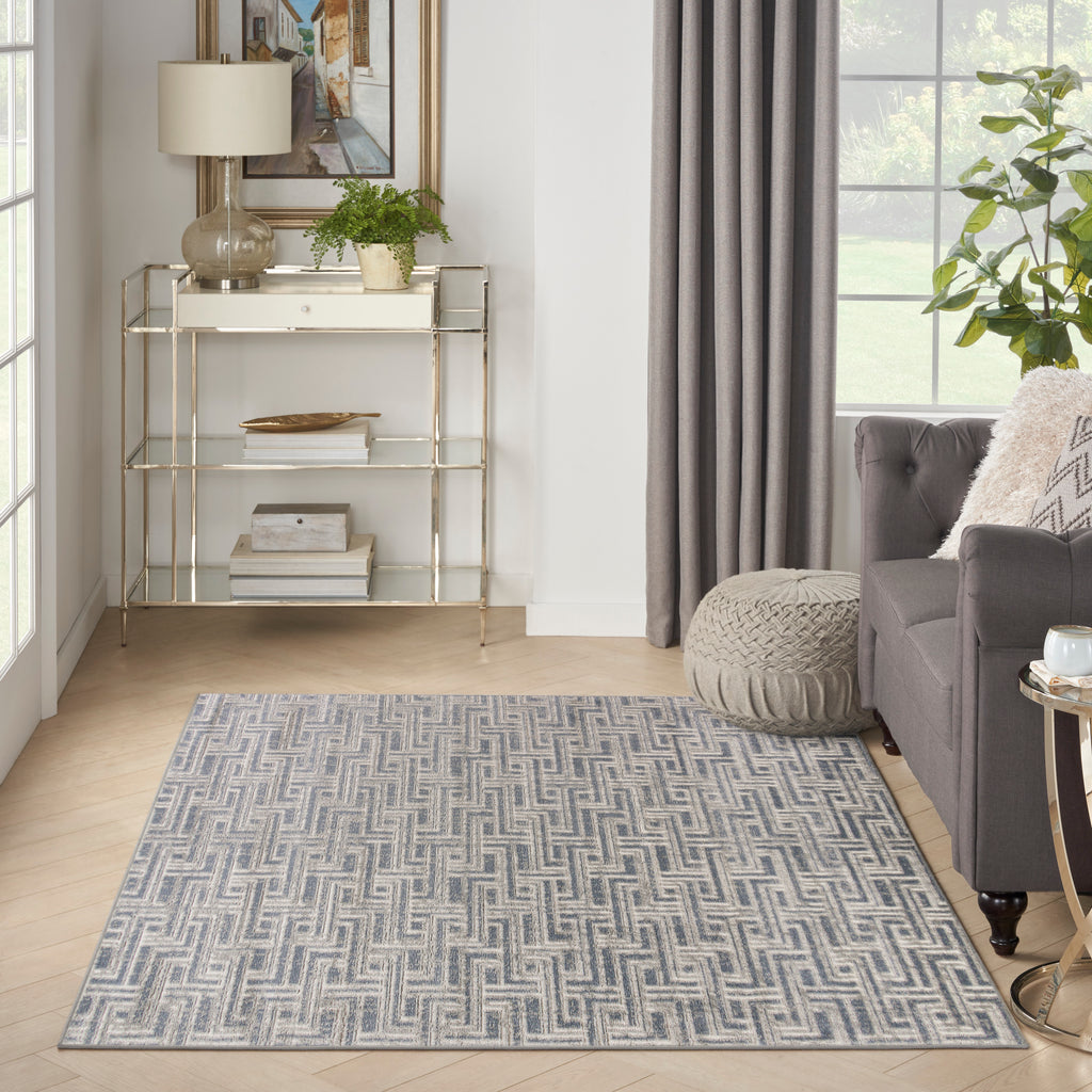 nourison serenity home srh04 blue ivory rug