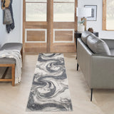 nourison astra machine washable asw15 ivory grey rug