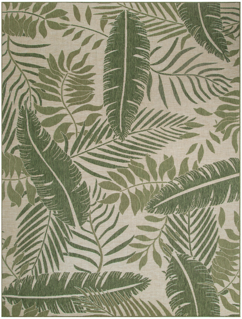 nourison garden oasis goa02 ivory green rug