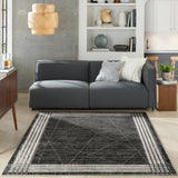 nourison desire dsr01 charcoal silver rug