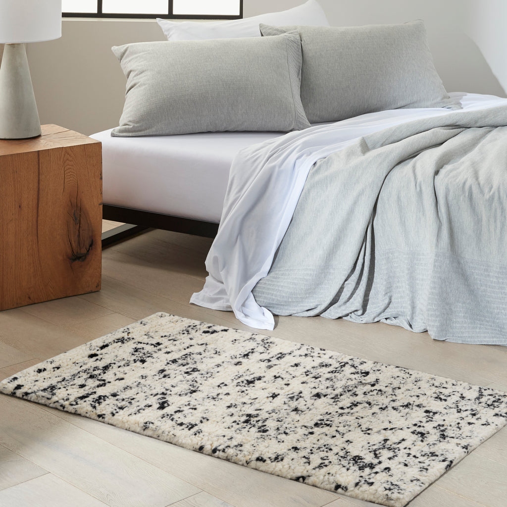 nourison ck042 billows bil01 ivory black rug