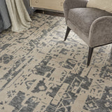 nourison silk shadows sha19 ivory grey rug