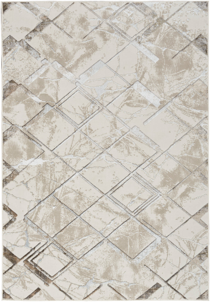 nourison glitz glz02 ivory grey rug