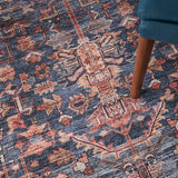 nourison grand washables grw02 navy brick rug