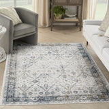 nourison astra machine washable asw16 ivory blue rug