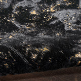 nourison cozy shimmer csh01 black gold rug