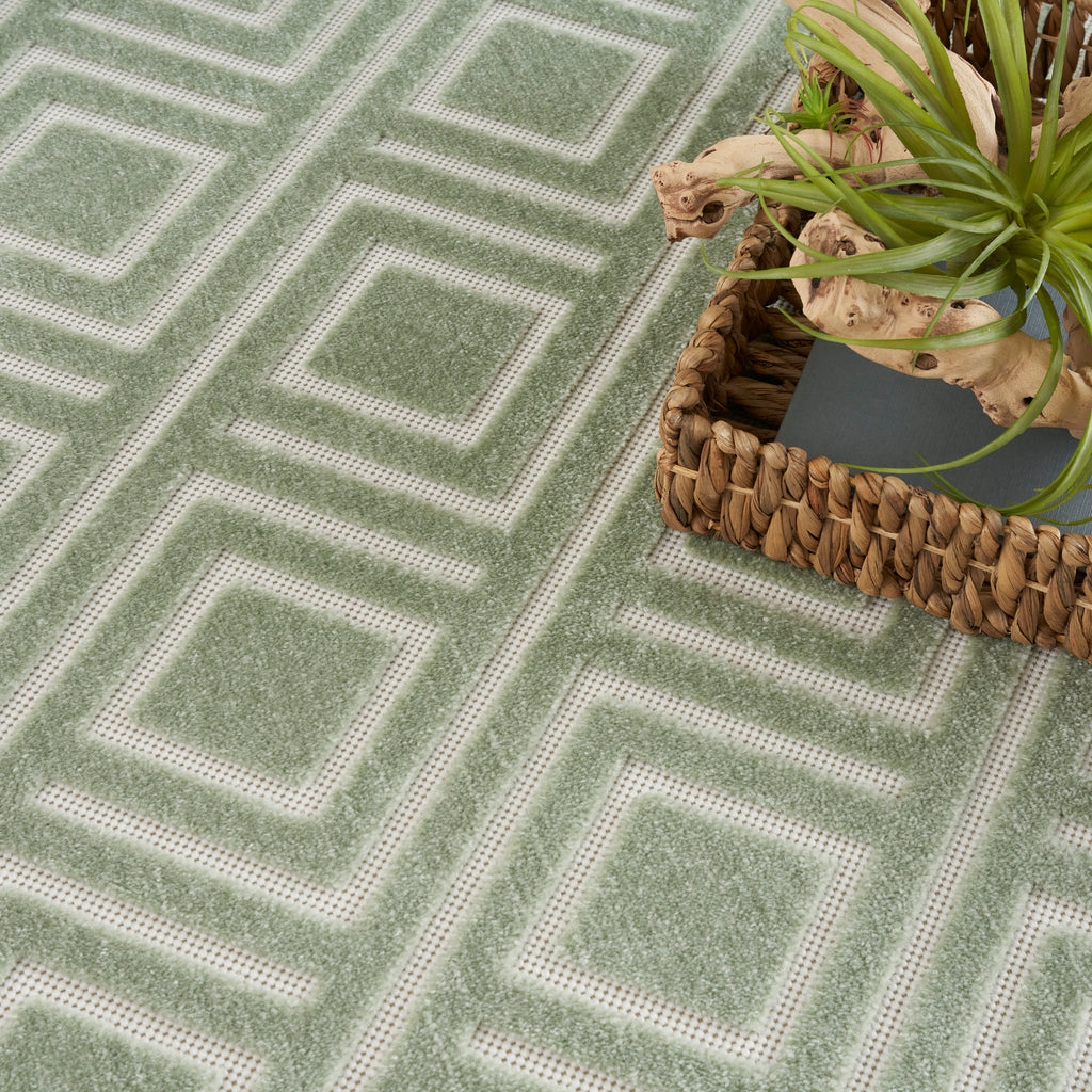 nourison care free caf03 green rug