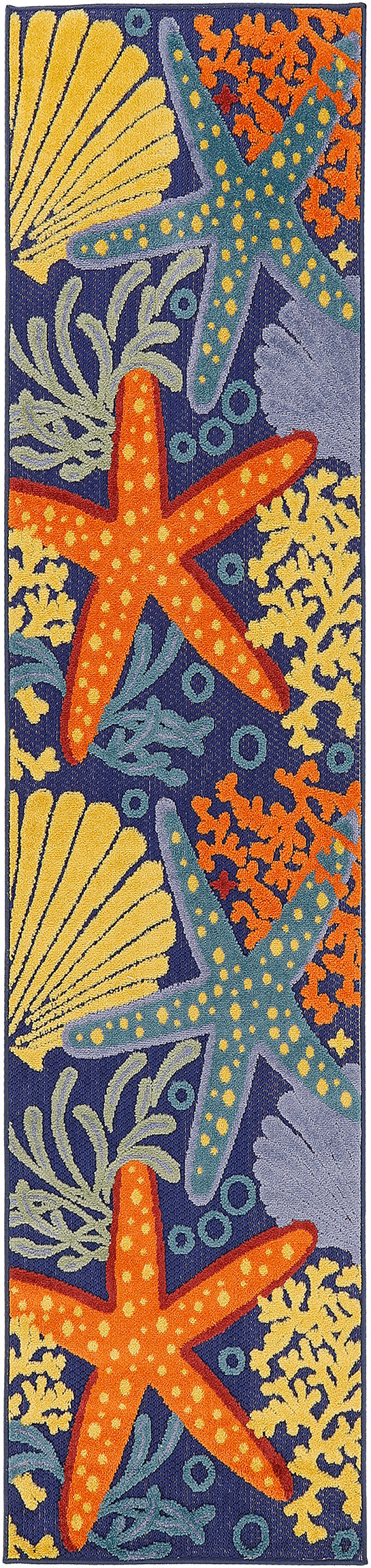 nourison aloha alh24 navy multicolor rug