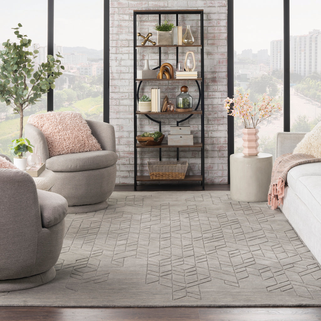 nourison alessia ale01 grey rug
