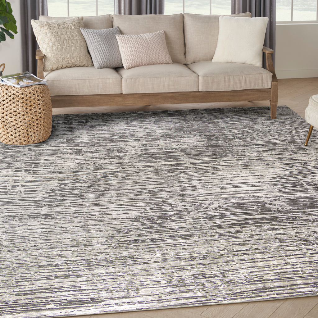 nourison sustainable trends sut01 ivory grey rug