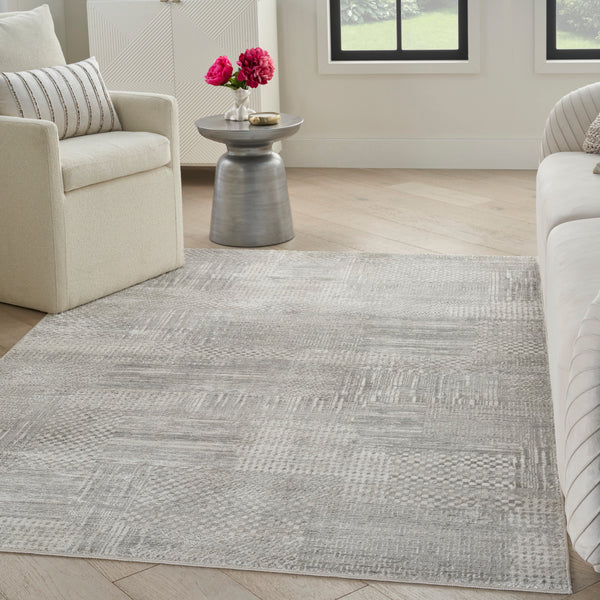 nourison glitz glz09 silver grey rug