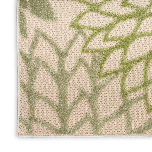 nourison aloha alh05 ivory green rug