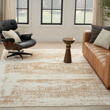 nourison harmony hay01 ivory gold rug