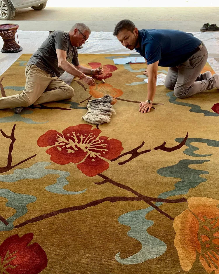 Tibet Rug Company 100 CT Kimono Gold Rug
