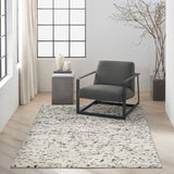 nourison ck042 billows bil01 ivory black rug