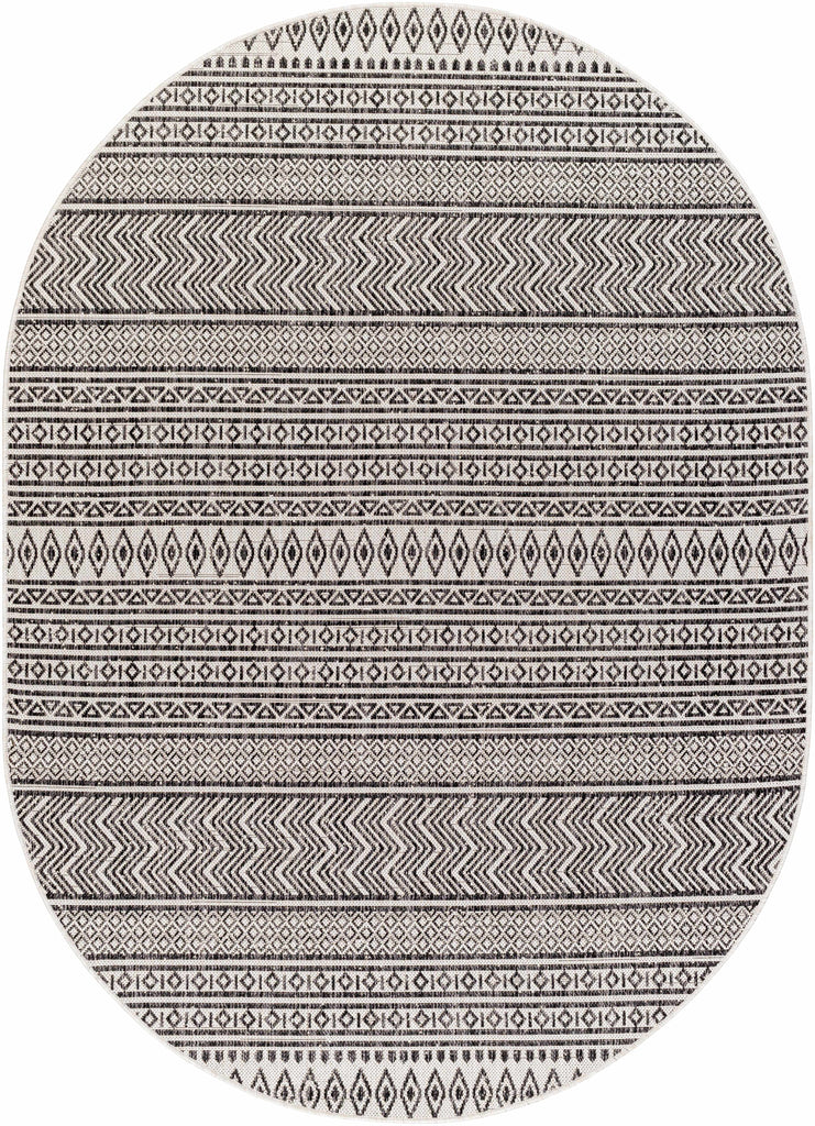 Hauteloom Imboden IMBO Black Machine Made Polypropylene Rug