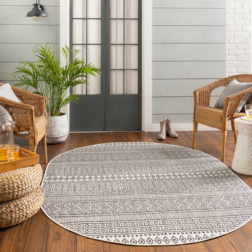 Hauteloom Imboden IMBO Black Machine Made Polypropylene Rug