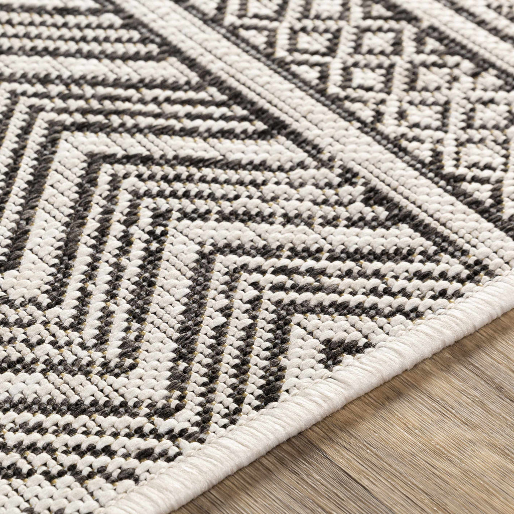 Hauteloom Imboden IMBO Black Machine Made Polypropylene Rug