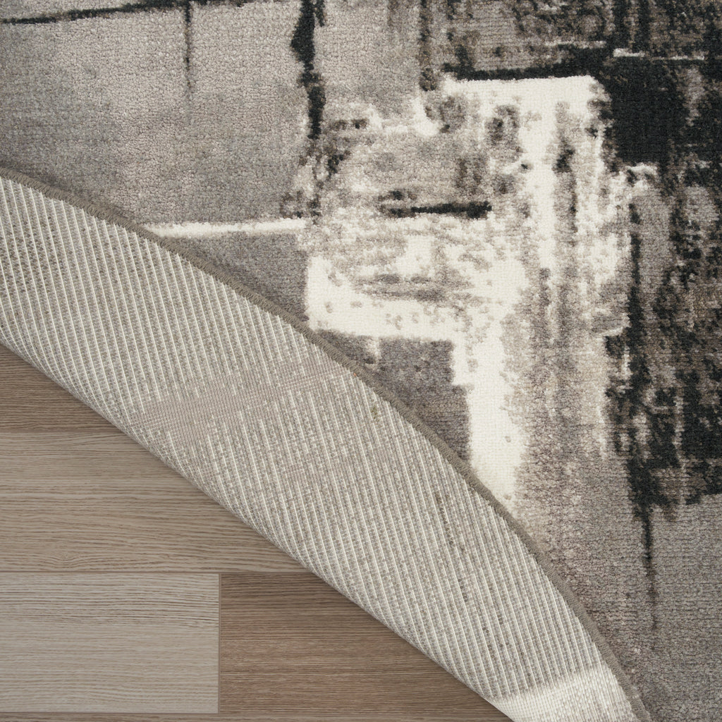 nourison twilight twi30 grey ivory black rug