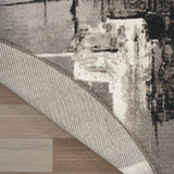 nourison twilight twi30 grey ivory black rug