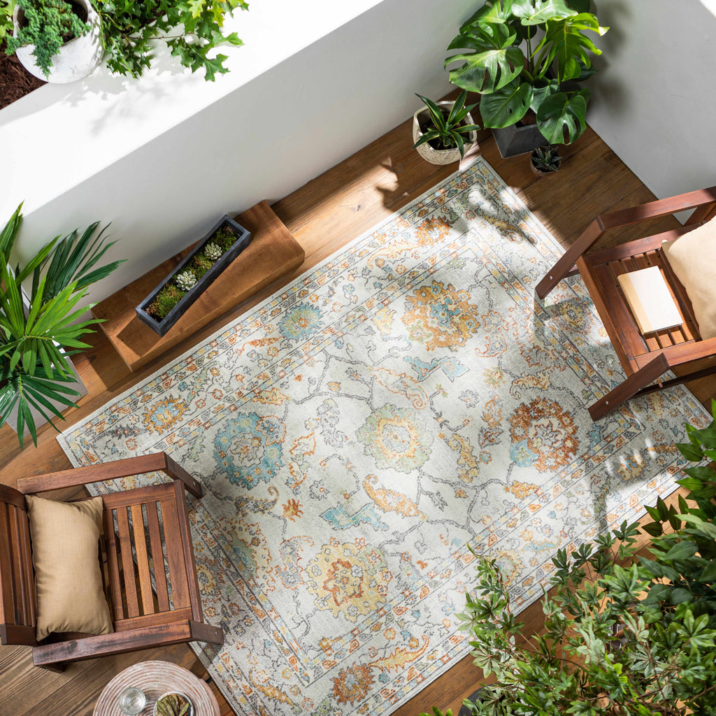Hauteloom Inala INAL Ivory Machine Made Polypropylene Rug