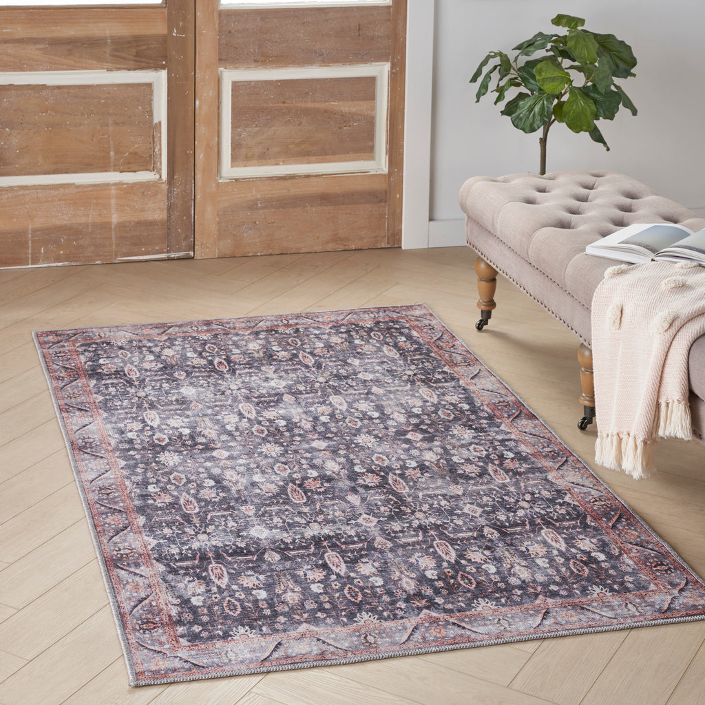 nourison grand washables grw06 navy ivory rug