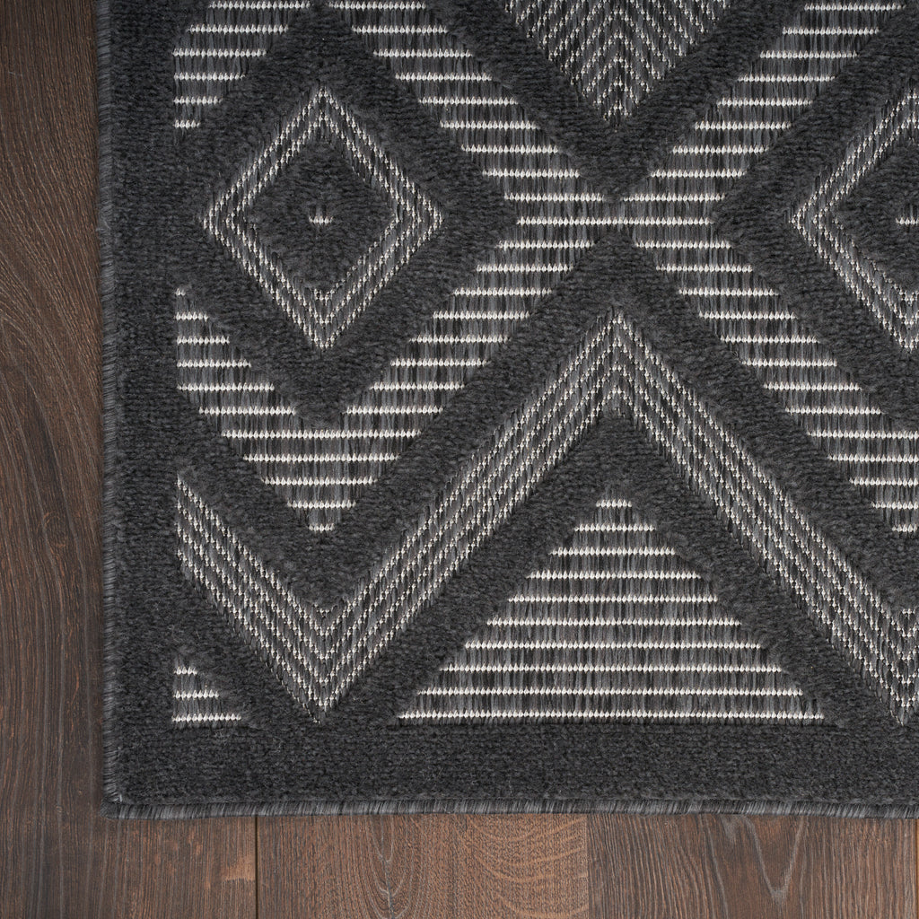 nourison versatile nrv01 charcoal black rug