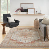 nourison sahar shr06 ivory rust rug