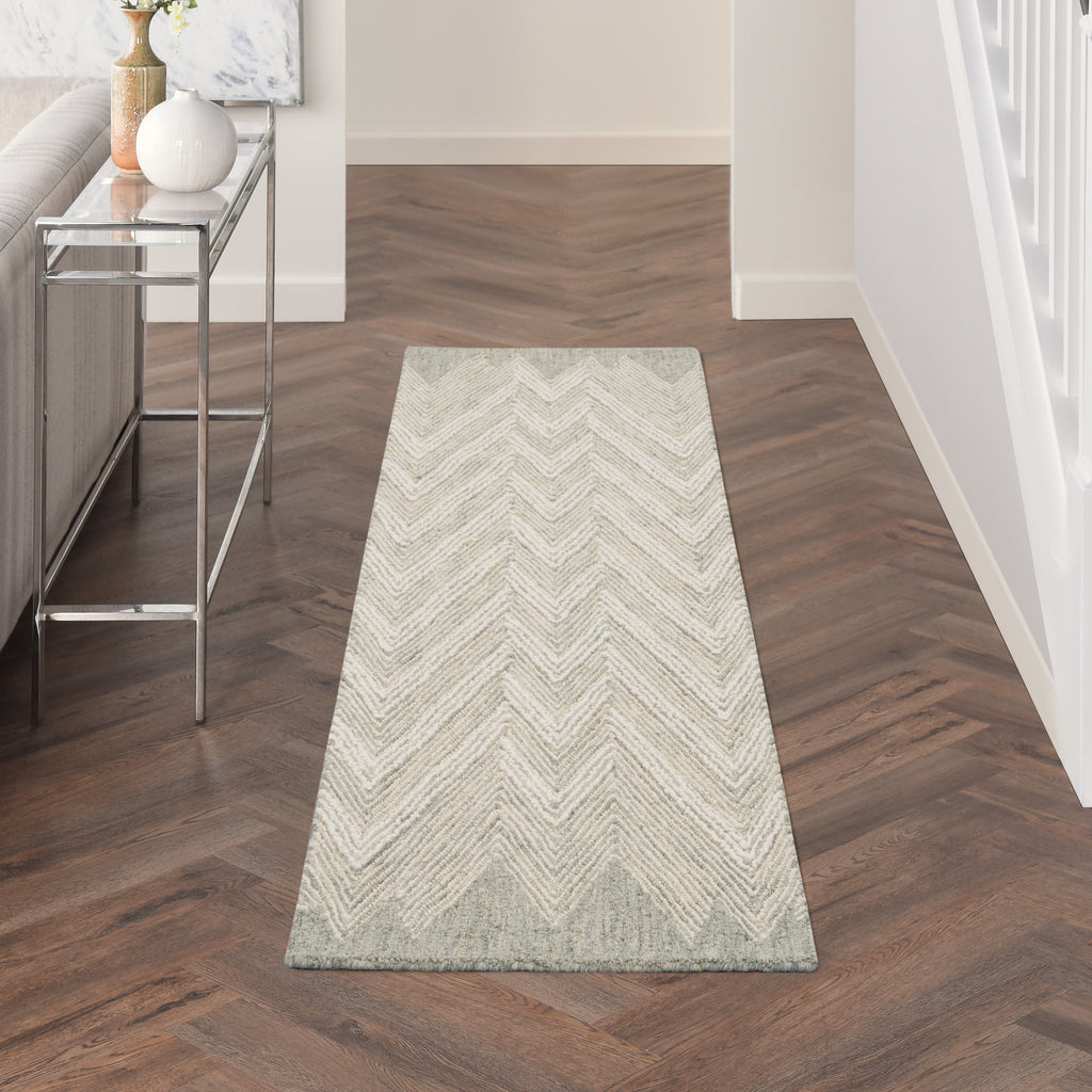 nourison interlock itl04 teal rug