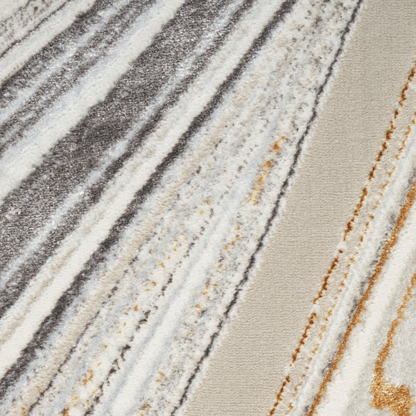 nourison glitz glz21 grey gold rug