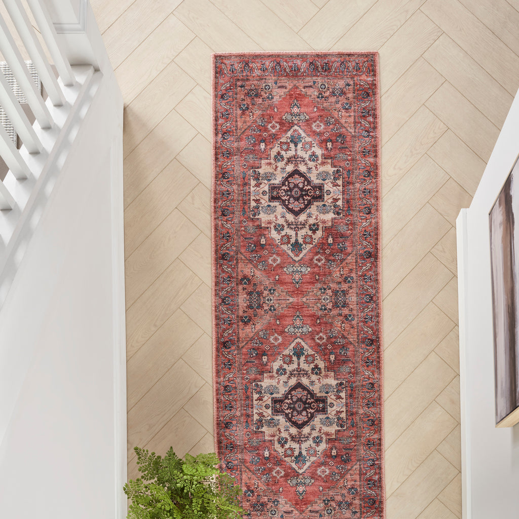 nourison grand washables grw03 rust multicolor rug