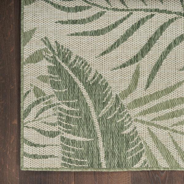 nourison garden oasis goa02 ivory green rug