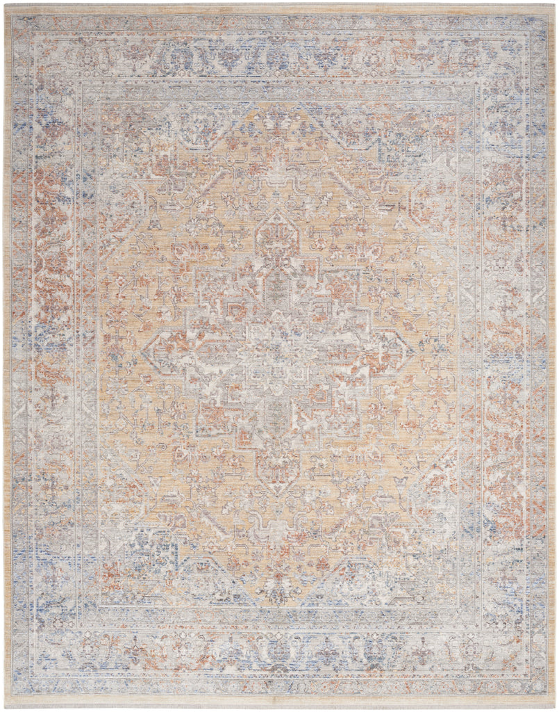 nourison elegant heirlooms elh01 grey gold rug