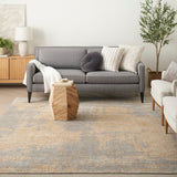 nourison harmony hay05 grey gold rug