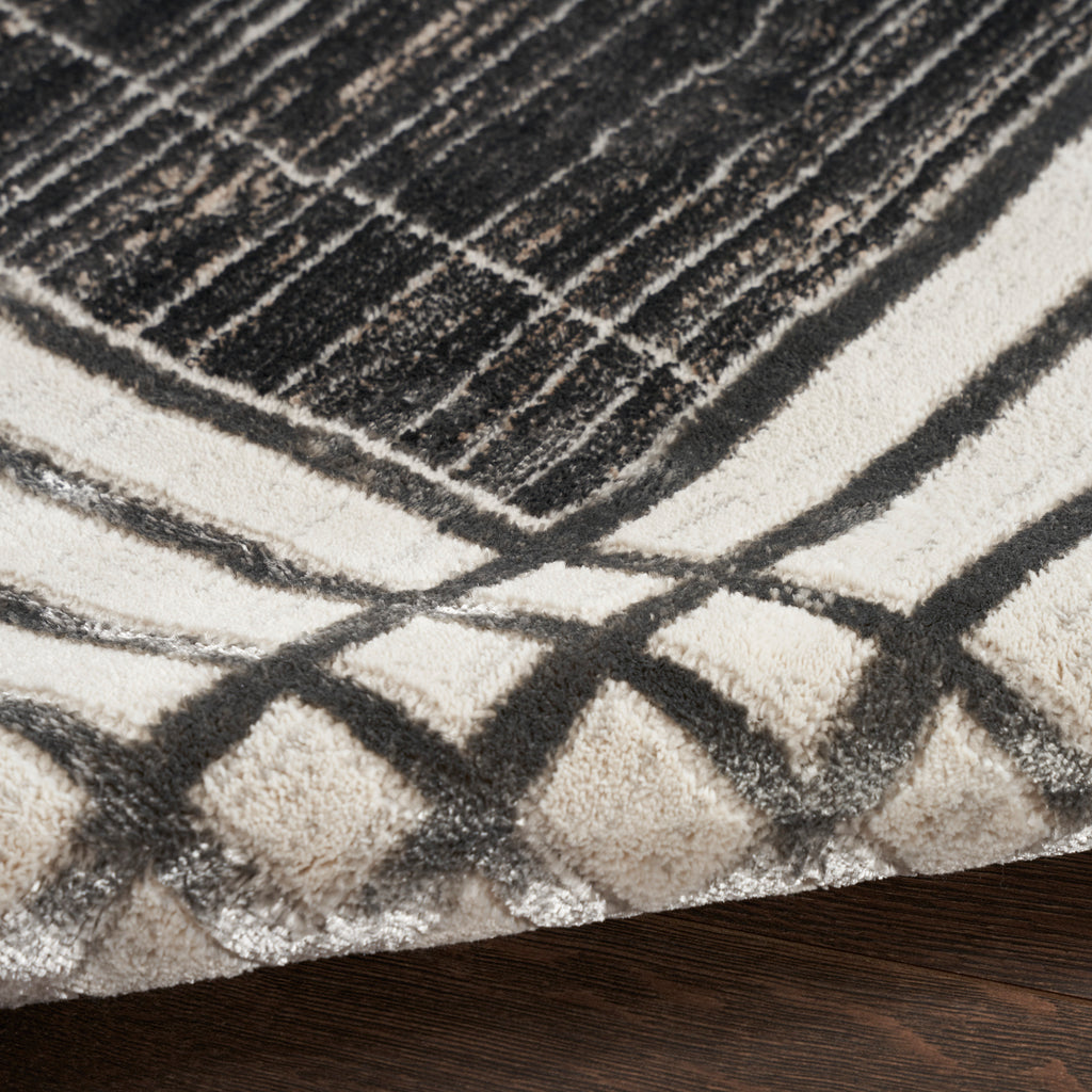 nourison desire dsr01 charcoal silver rug