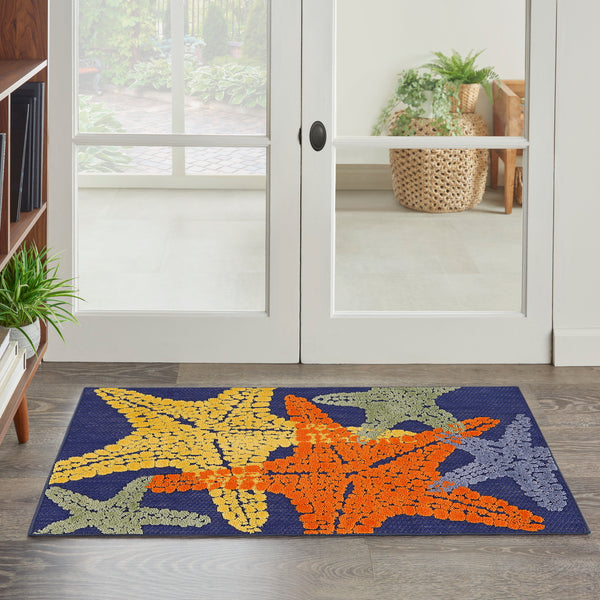 nourison aloha alh28 blue multicolor rug