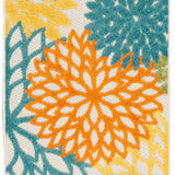 nourison aloha alh05 turquoise multicolor rug