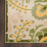 nourison aloha alh17 ivory green rug