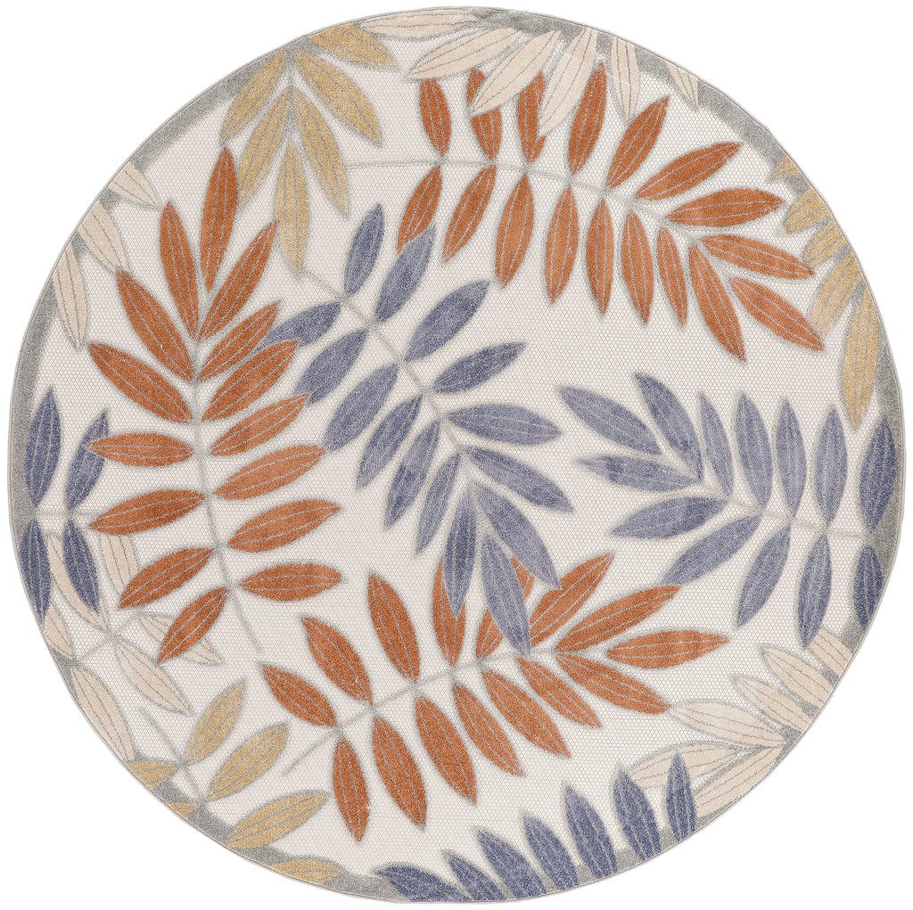 nourison aloha alh18 blue mocha rug