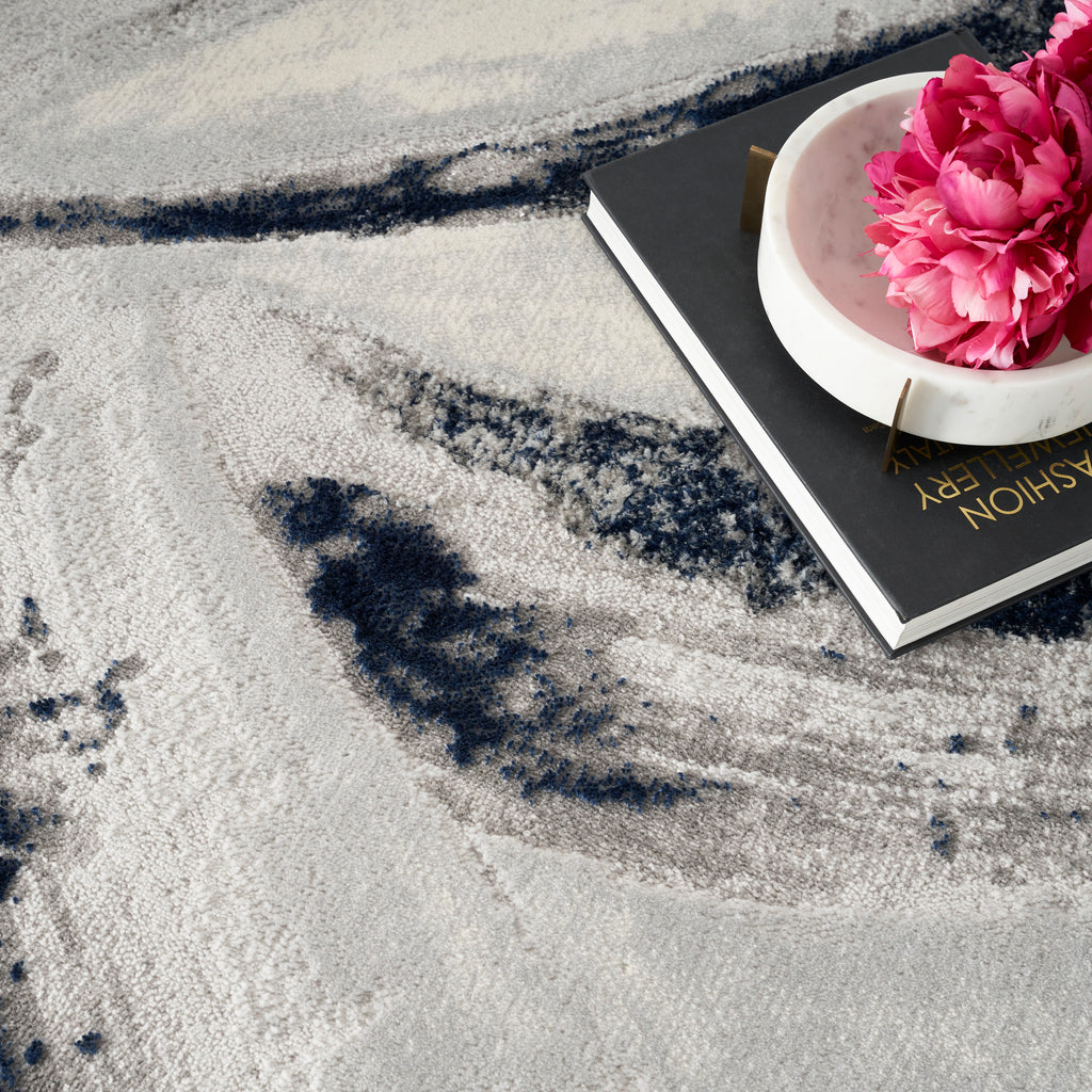 nourison brushstrokes bsk02 grey navy rug