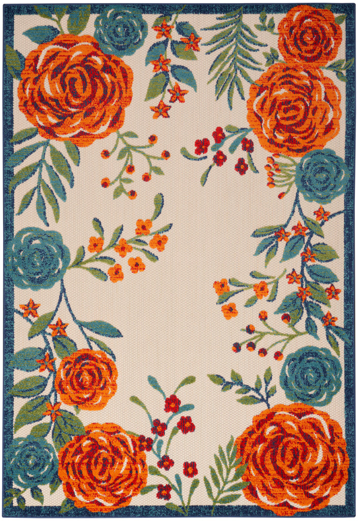 nourison aloha alh32 ivory multicolor rug