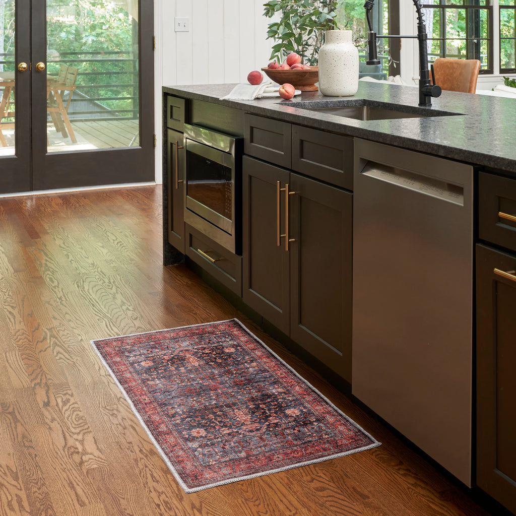 nourison grand washables grw02 navy brick rug