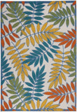 nourison aloha alh18 ivory multi rug