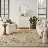 nourison astra machine washable asw12 ivory green rug