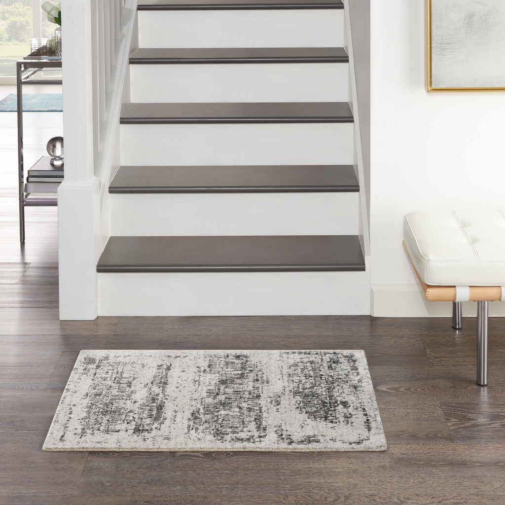 nourison harmony hay01 ivory charcoal rug