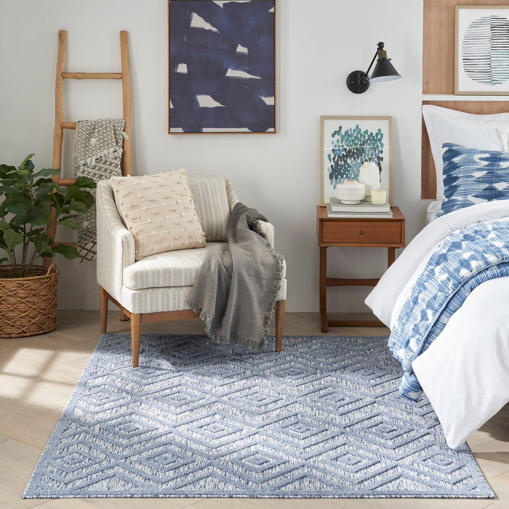 nourison versatile nrv01 denim blue rug