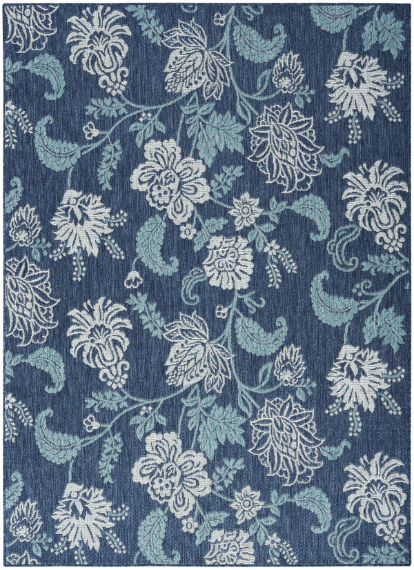 nourison garden oasis goa03 navy rug